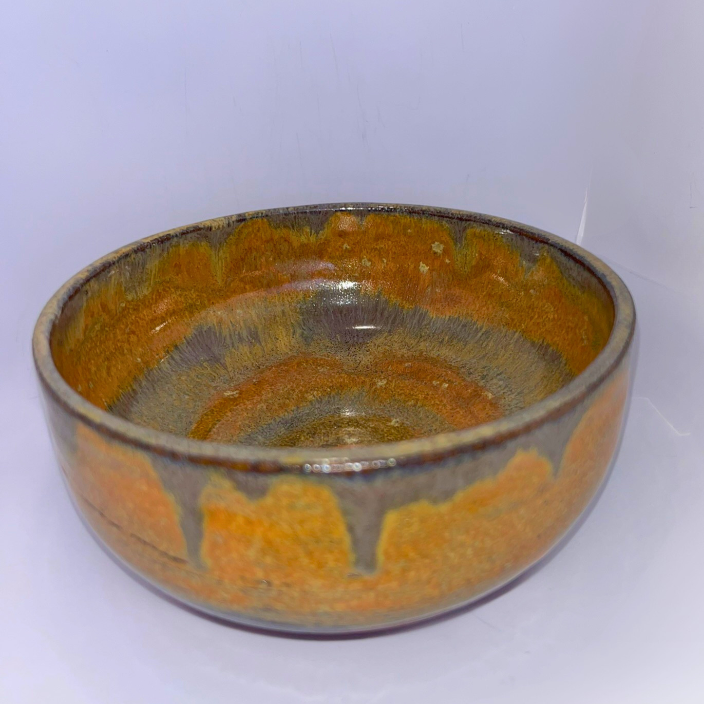 5" Pottery Bowl - Copper Swirl