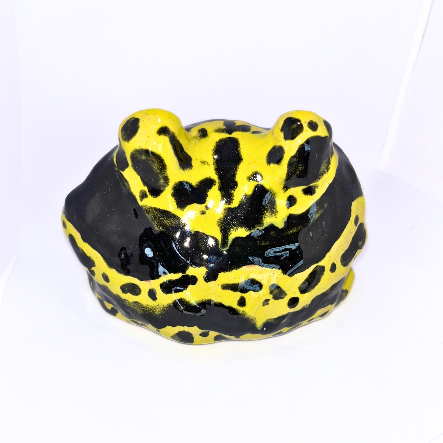 5" Pottery Frog Scrubby - Black & Yellow