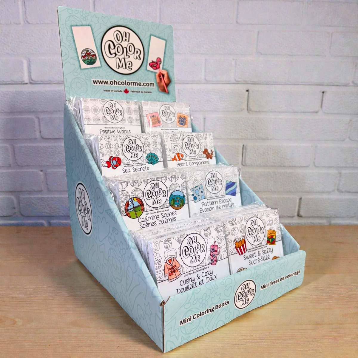 Bookish Mini Coloring Book Display Set, 8 Titles, Gifts