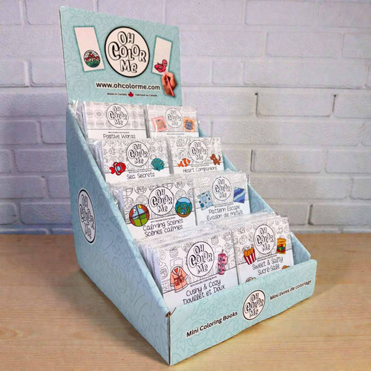 Bookish Mini Coloring Book Display Set, 8 Titles, Gifts
