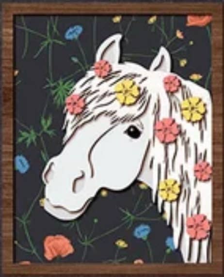 Horse Barnyard DIY Acrylic Painting Kit