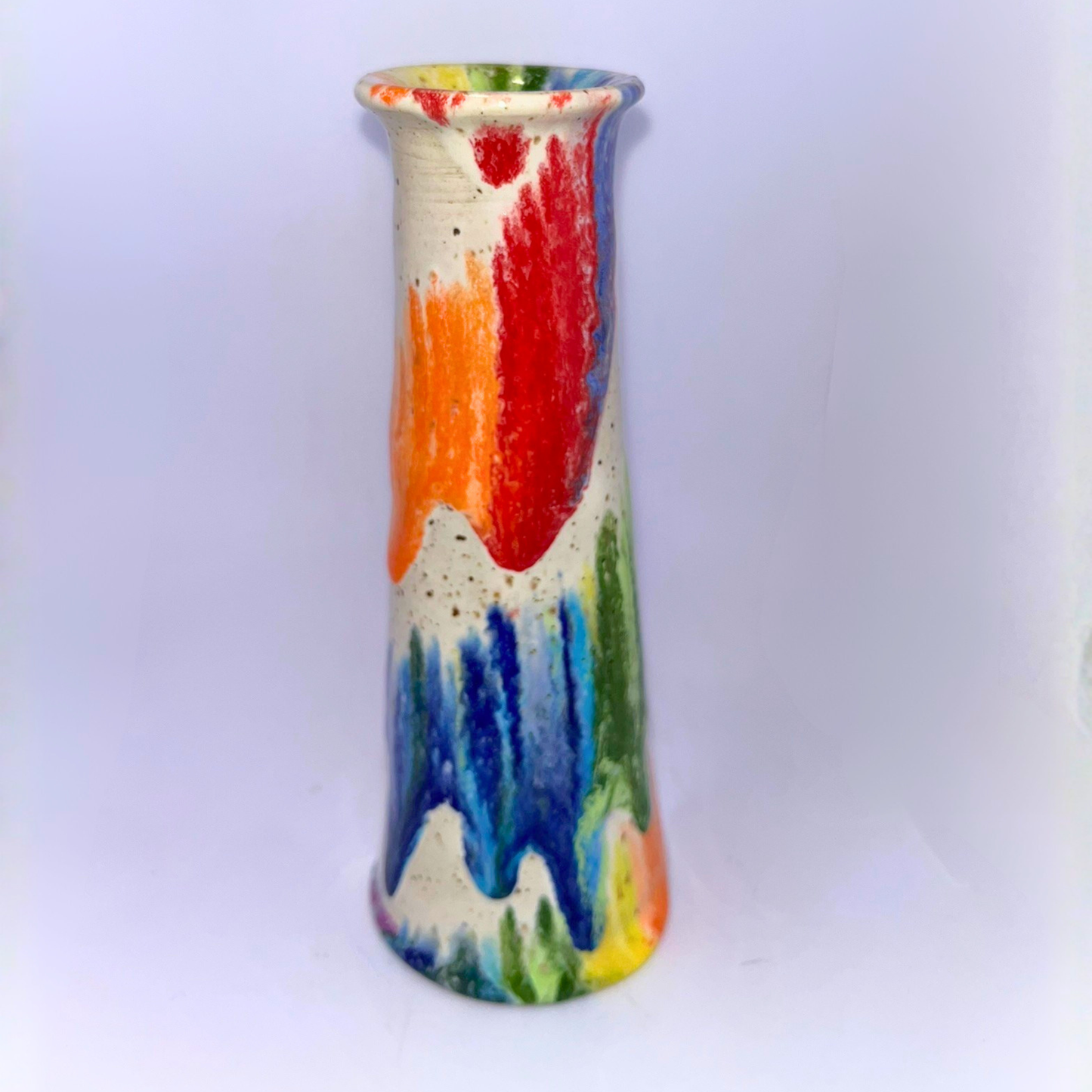 6.5" Pottery Vase - Rainbow