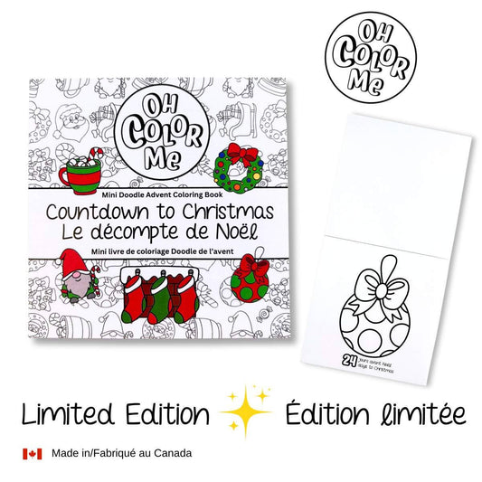 Advent Mini Coloring Book Countdown to Christmas