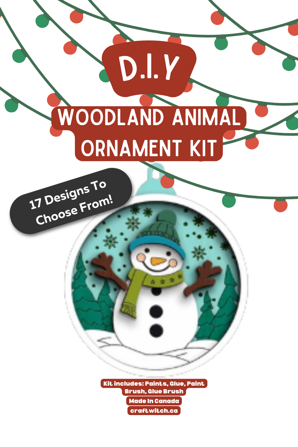 Snowman Winter Wonderland DIY Acrylic Ornament Kit