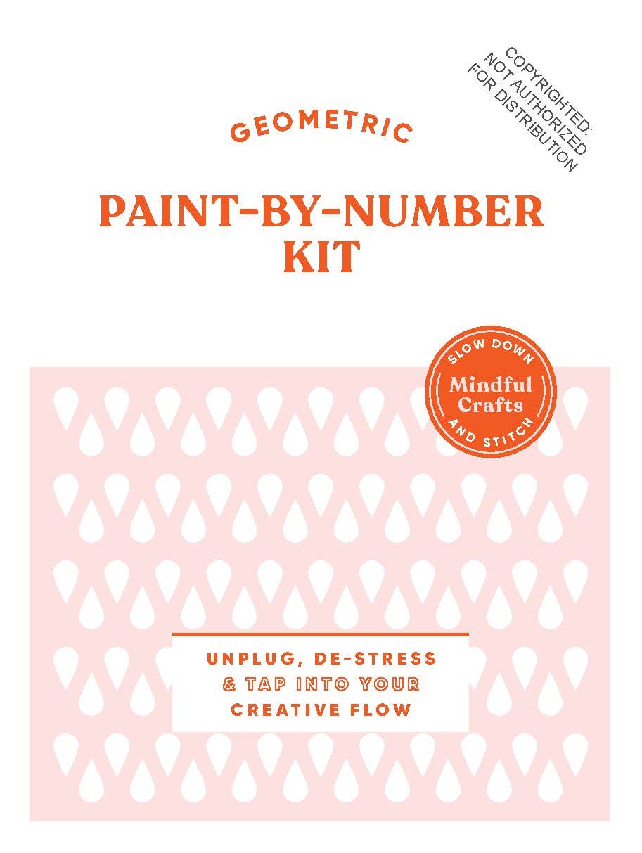 Mindful Crafts: Geometric Paint-by-Number Kit