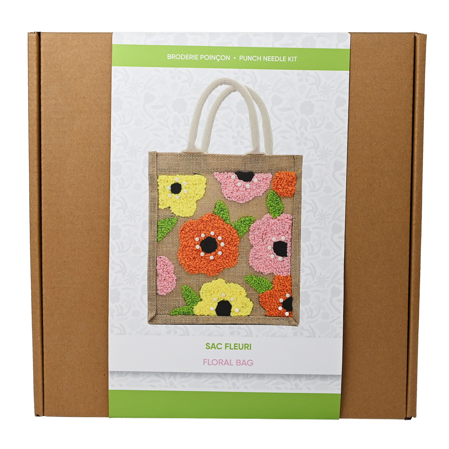 Punch Needle Floral Tote Bag Kit