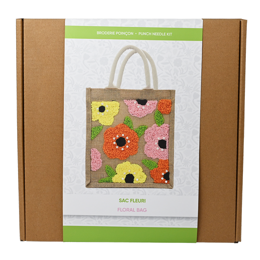 Punch Needle Floral Tote Bag Kit