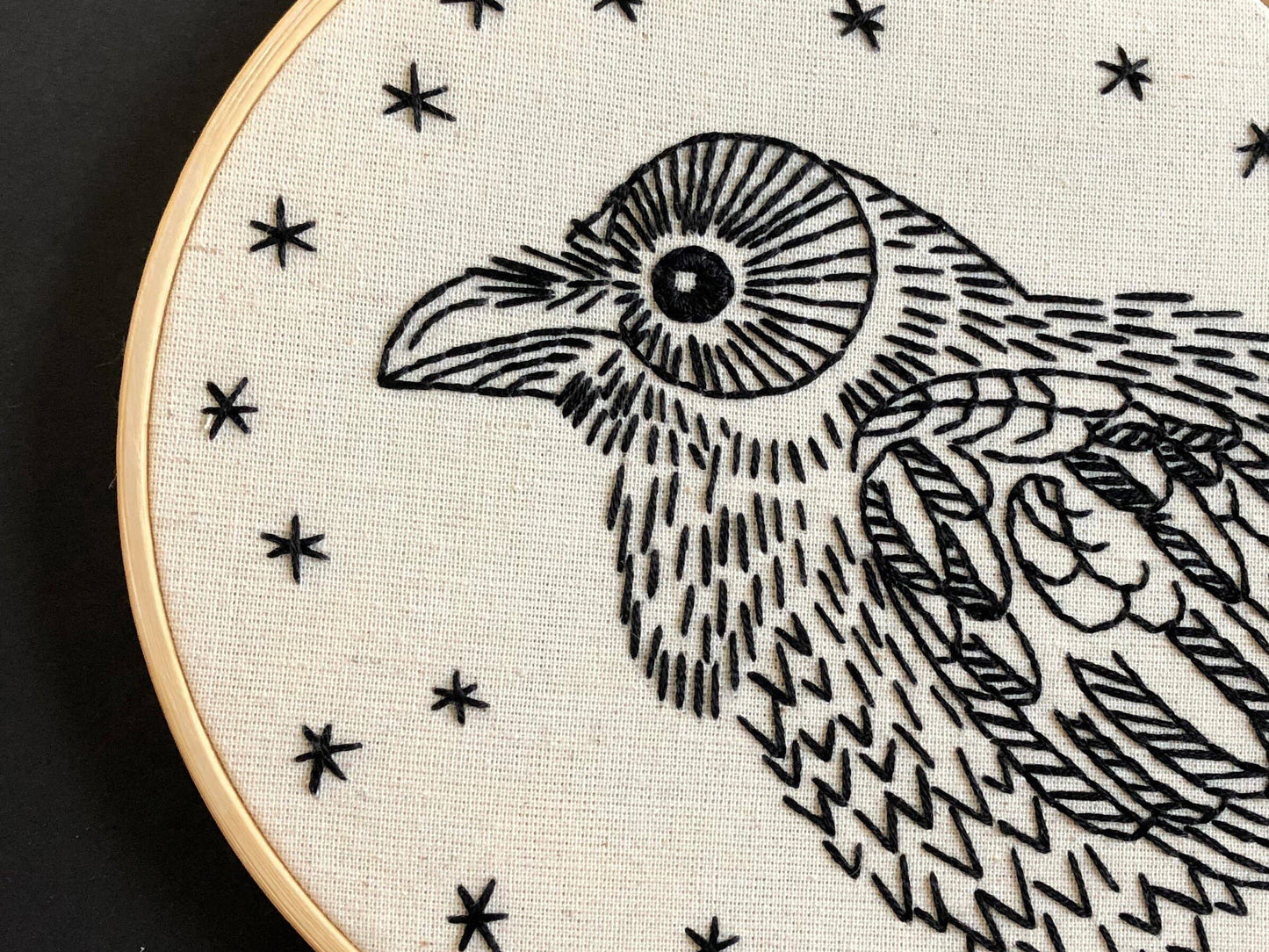 Raven Nevermore Embroidery Kit