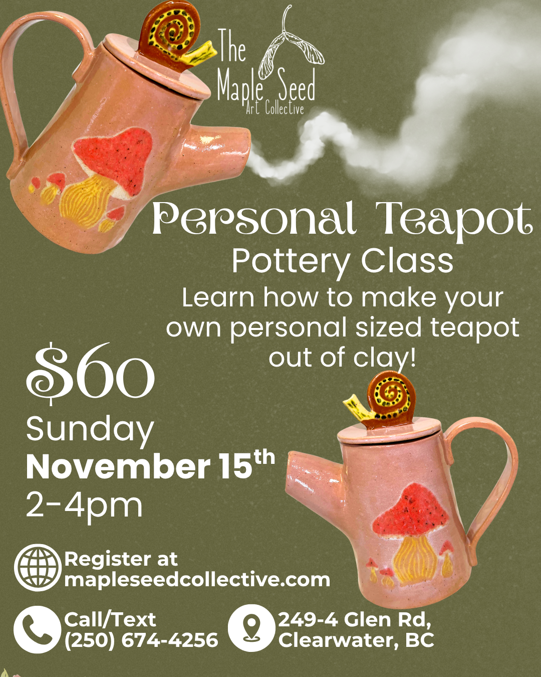 Personal Teapot Pottery Class