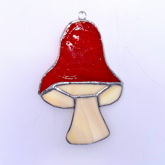 Red Mushroom Stained Glass