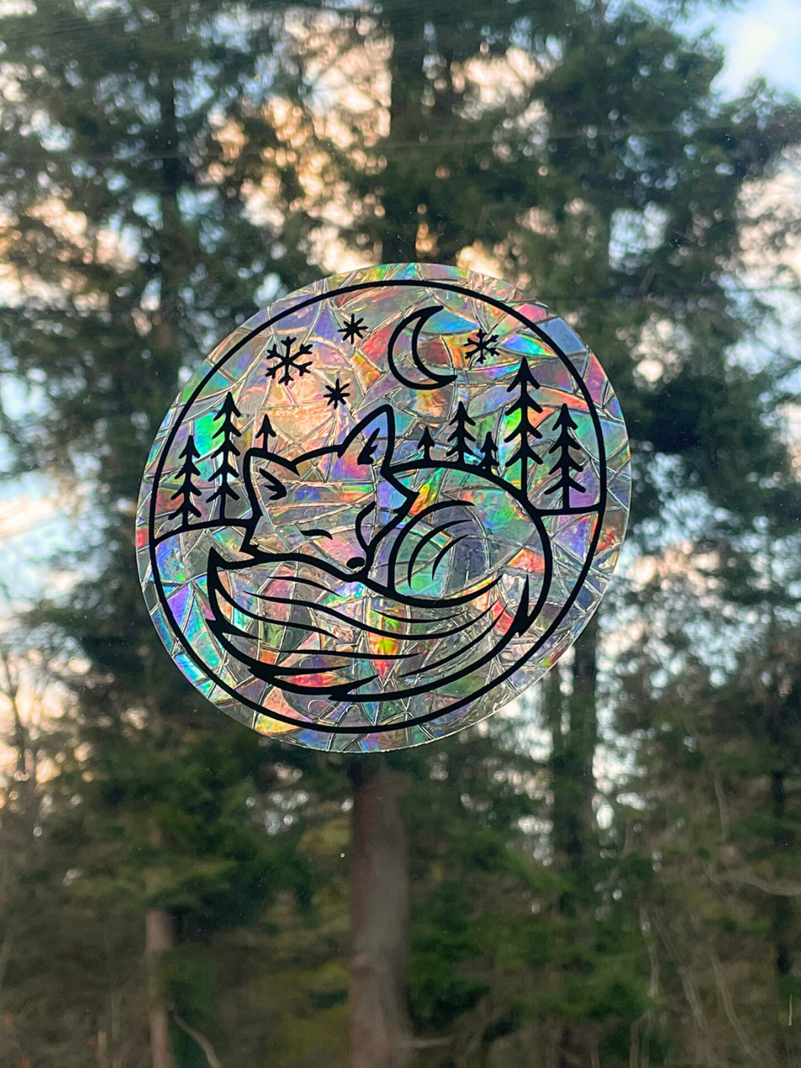 Cozy Sleeping Fox Suncatcher - Window Decor - Rainbow Maker
