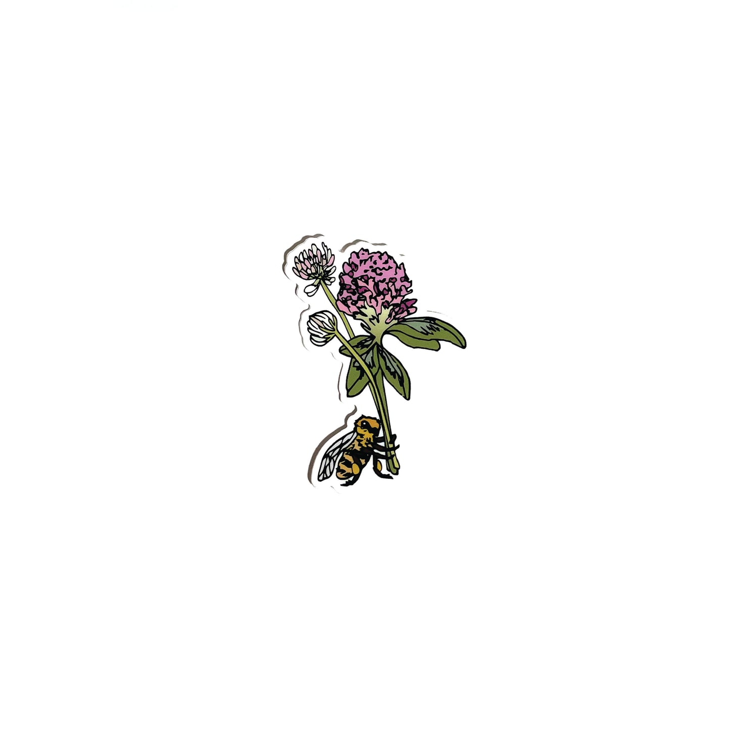Flower Carrying Honey Bee Sticker