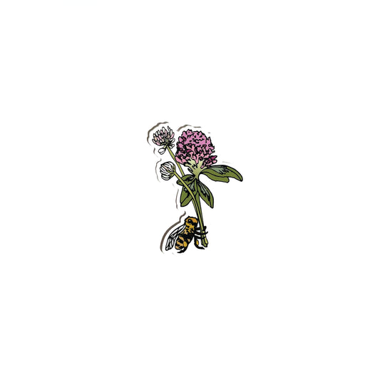 Flower Carrying Honey Bee Sticker
