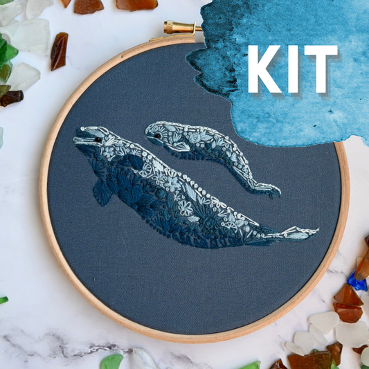 Baby Beluga (DIY Embroidery Kit)