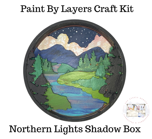 Forest River Shadow Box (DIY Acrylic Painting Kit)