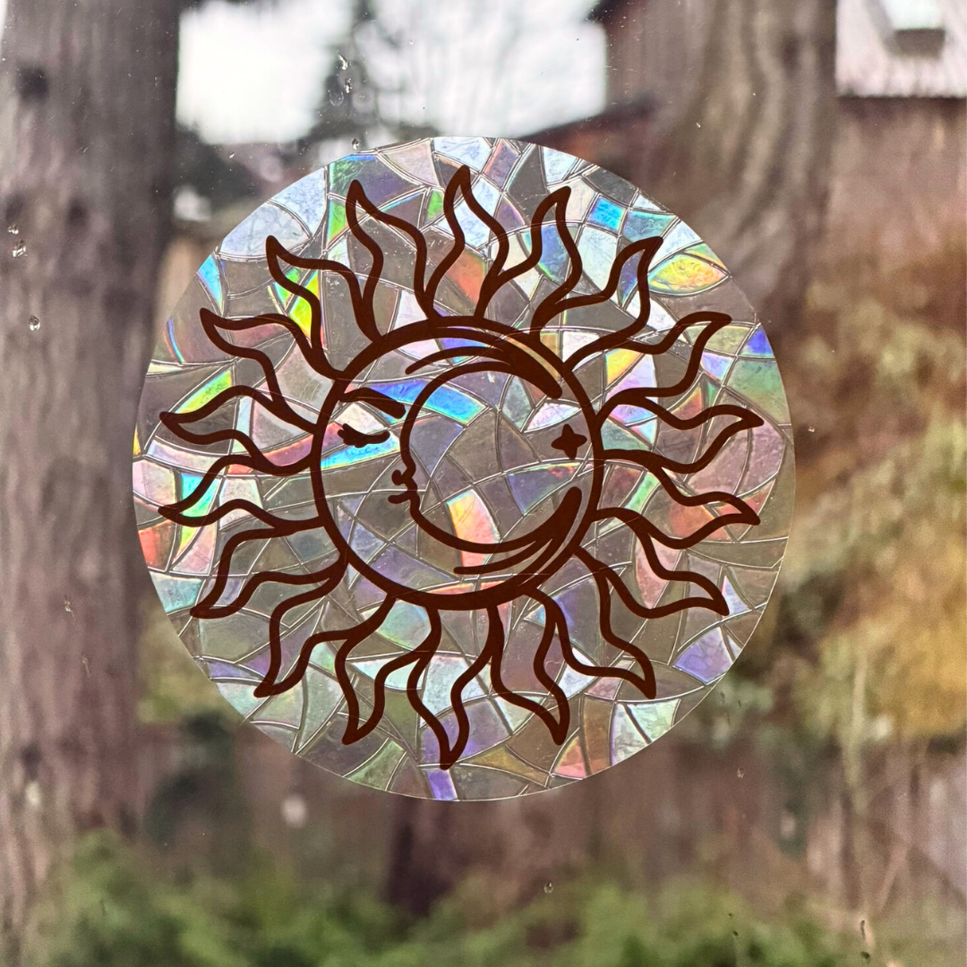Sun and Moon Suncatcher | Rainbow Maker | Window Cling
