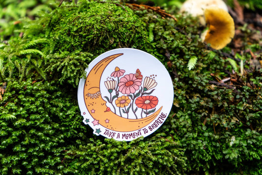 Take a Moment to Breathe Sticker