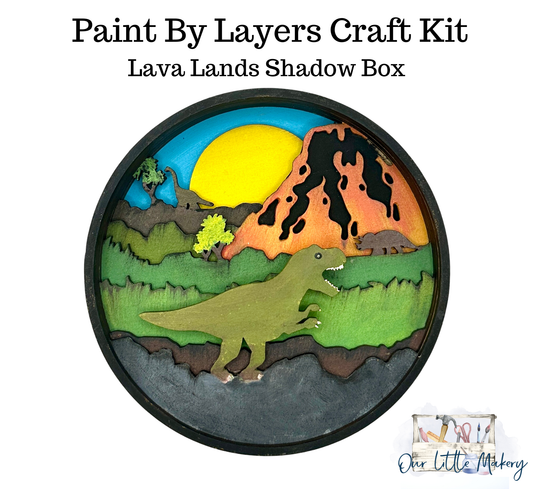 Lava Lands Shadow Box (DIY Acrylic Painting Kit)