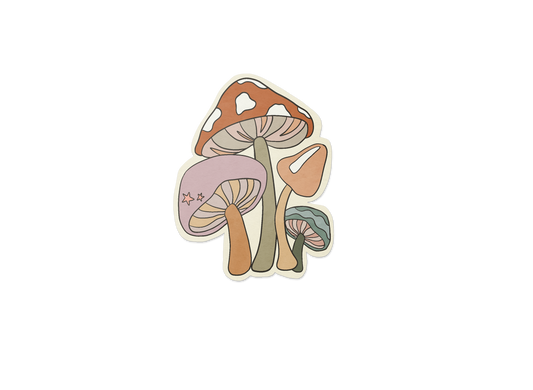 Pastel Mushrooms Sticker