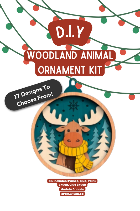Moose Winter Wonderland DIY Acrylic Ornament Kit