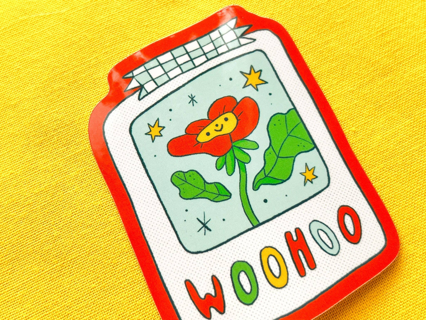 Woohoo Flower Polaroid Picture Sticker