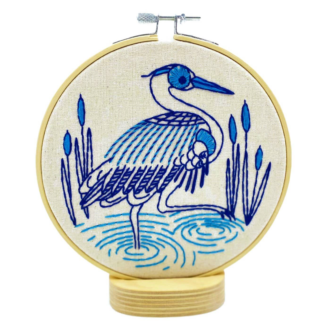 Blue Heron Embroidery Kit
