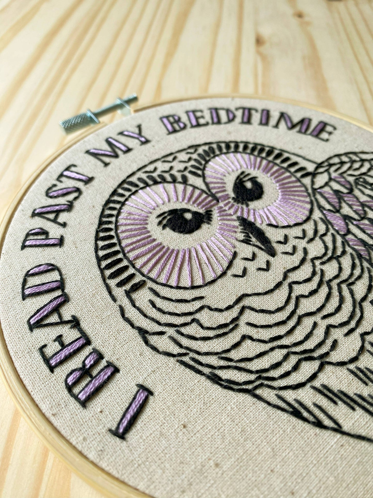 I read past my bedtime Embroidery Kit