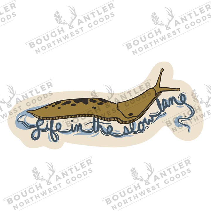 Cute Slug Sticker: "Life in the Slow Lane" Nature Theme