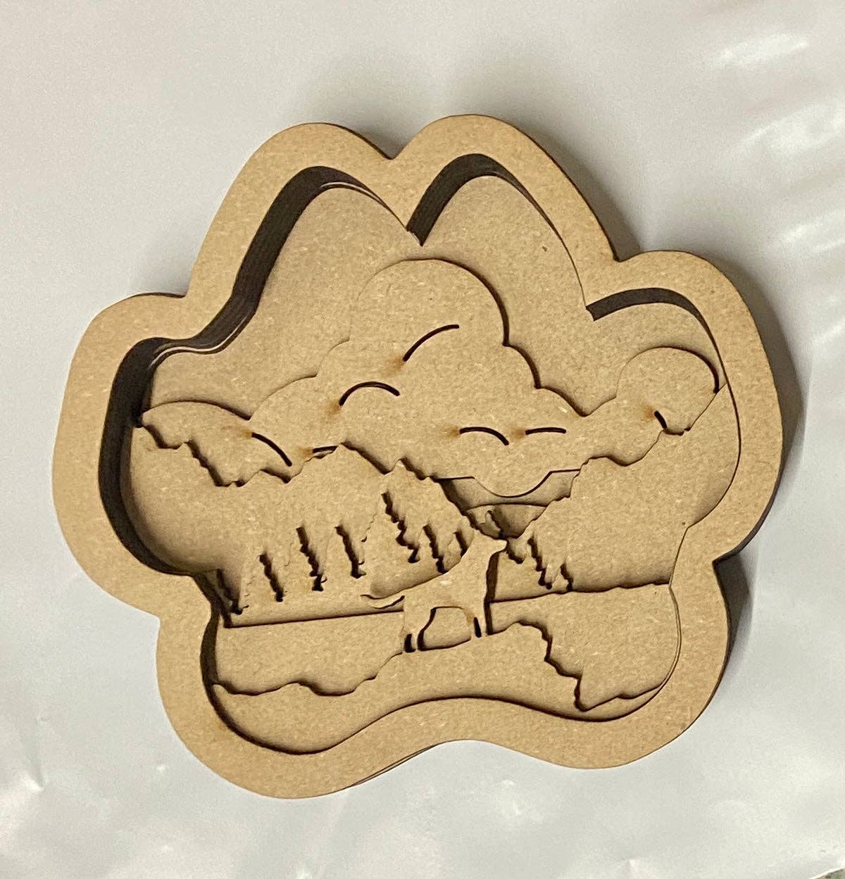 Dog Paw Shadow Box (DIY Acrylic Painting Kit)
