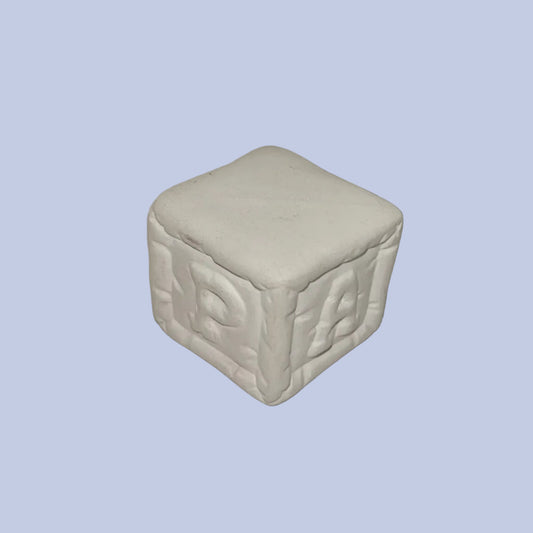 Alphabet Block Ceramic Bisque