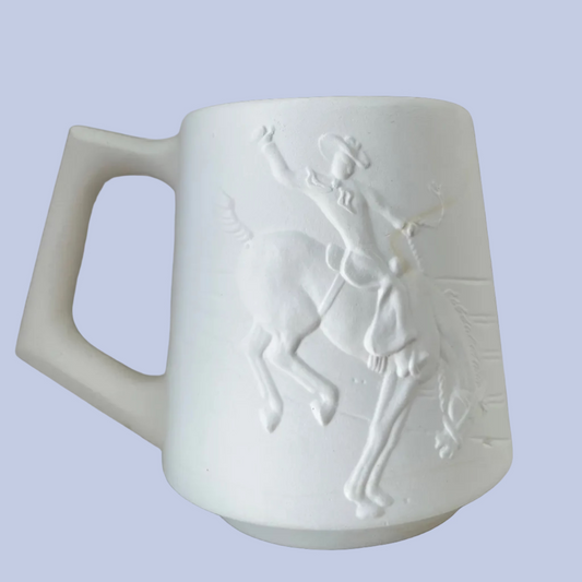 Cowboy Mug Ceramic Bisque