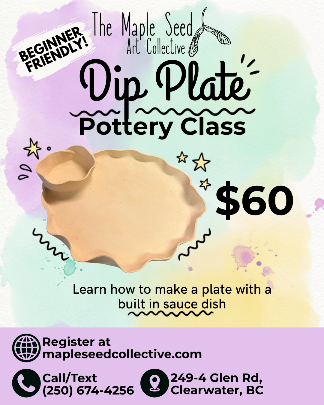 Dip Plate Pottery Class