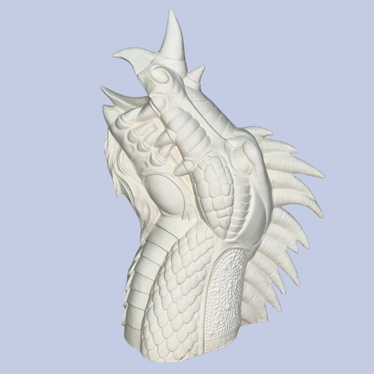 Dragon Head Ceramic Bisque