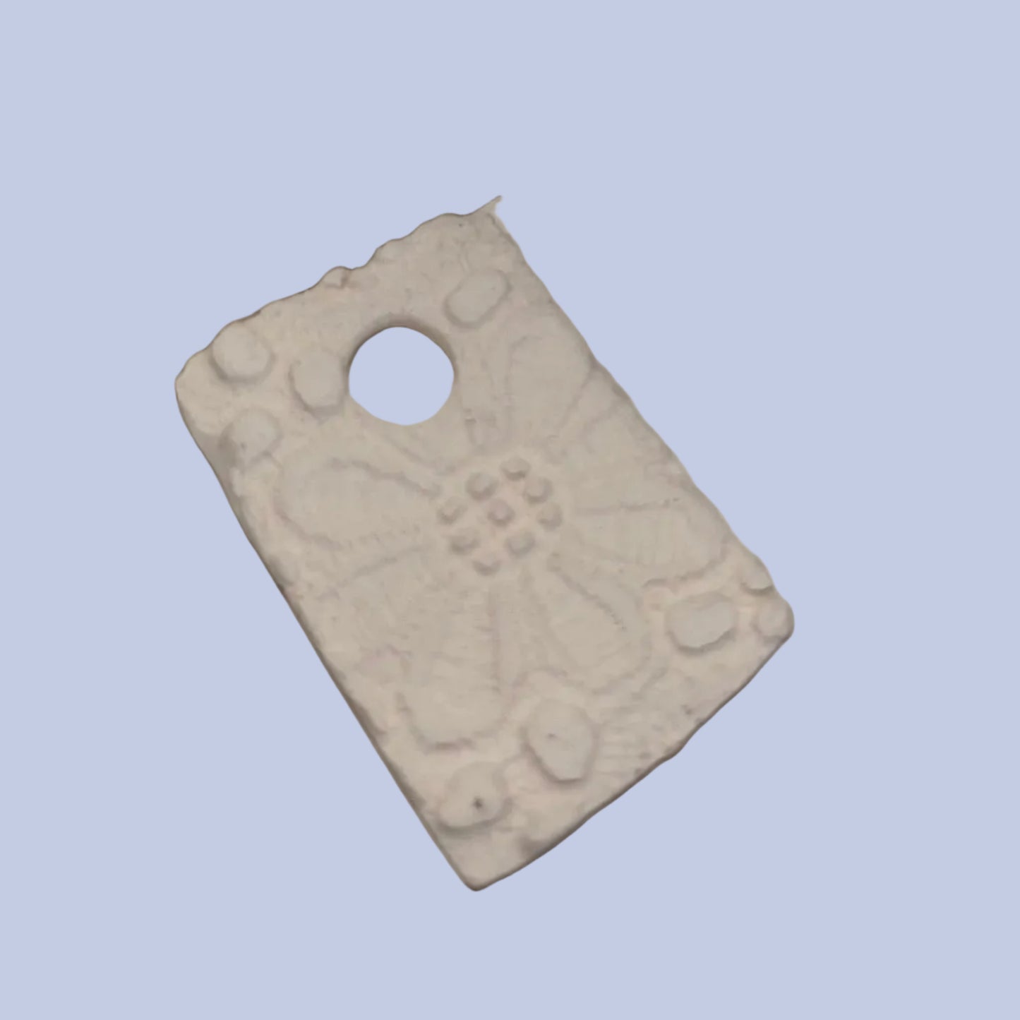 Flower Pendant Ceramic Bisque