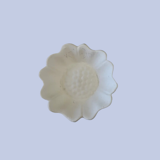 Flower Trinket Bowl Ceramic Bisque