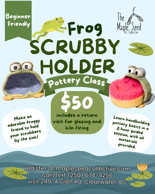 Frog Scrubby Holder Pottery Class