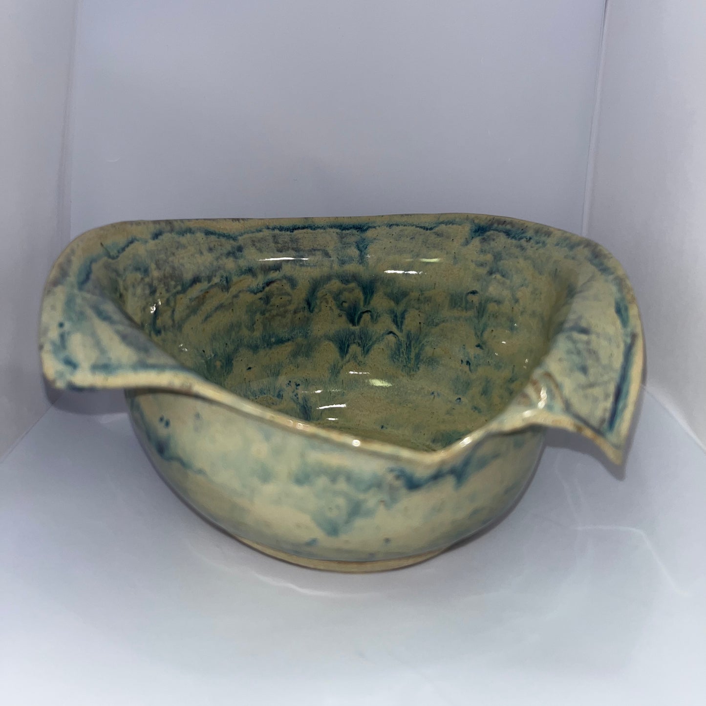 6" Pottery Thrown Bowl -  Green