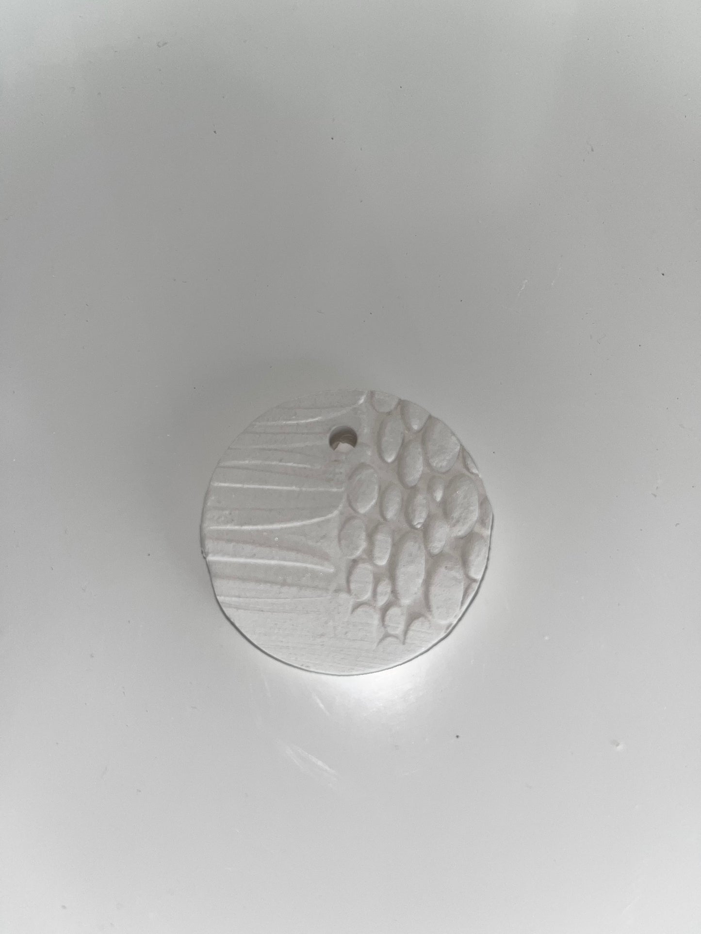 Circle Ornament Ceramic Bisque