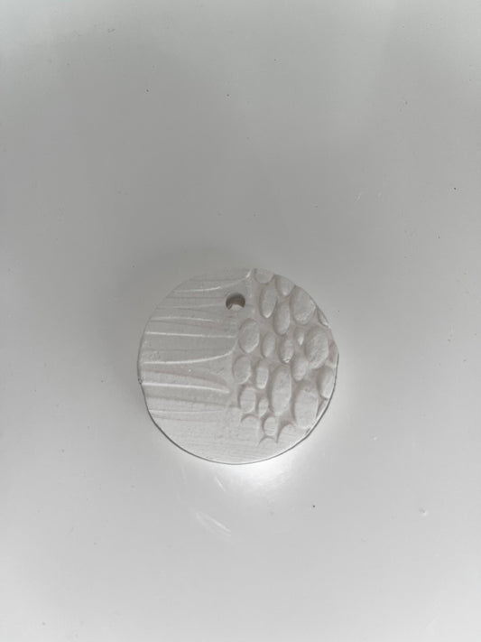 Circle Ornament Ceramic Bisque