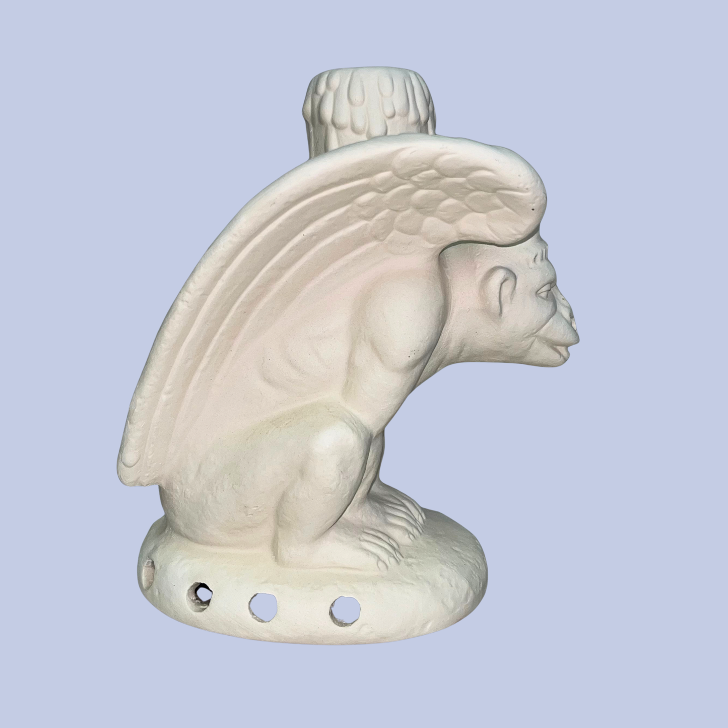 Gargoyle Candle Holder Ceramic Bisque