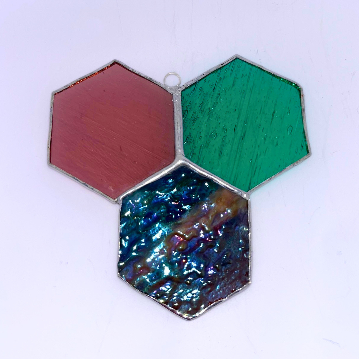 Honeycomb Stained Glass - 3 Piece