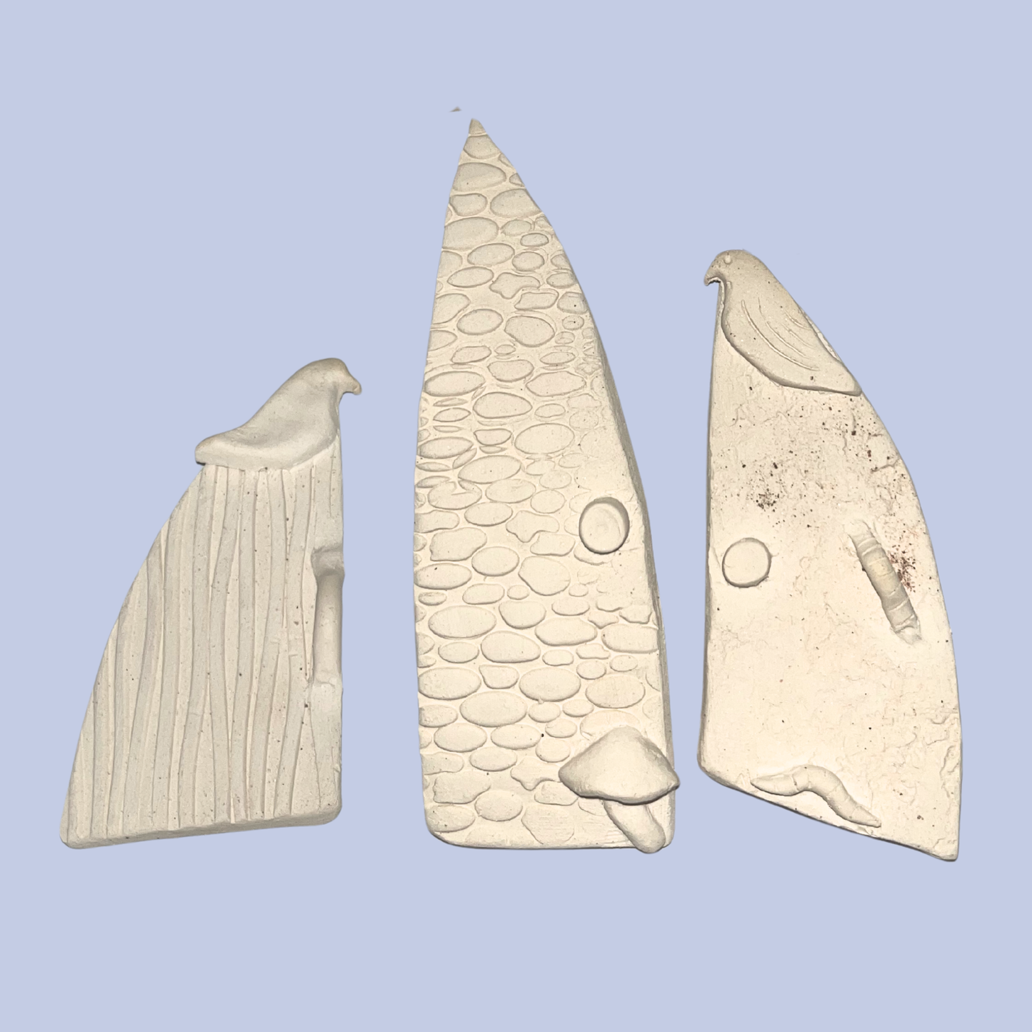 Half Fairydoor Ceramic Bisque