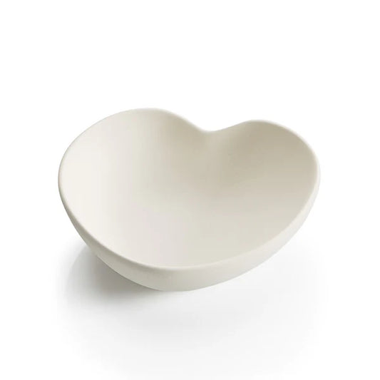 Heart Bowl Ceramic Bisque