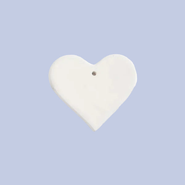 Heart Ornament Ceramic Bisque