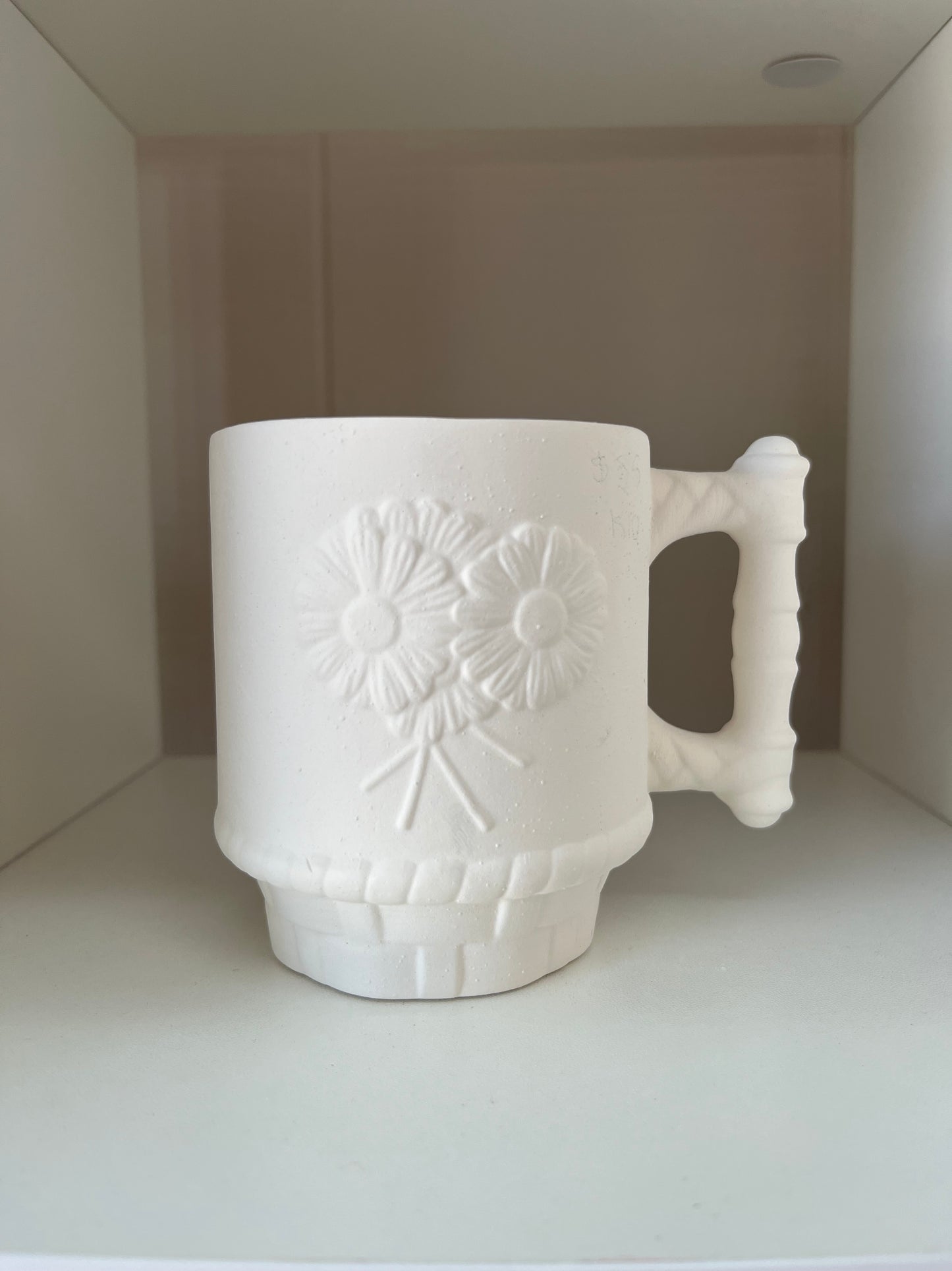 Flower Mug Ceramic Bisque