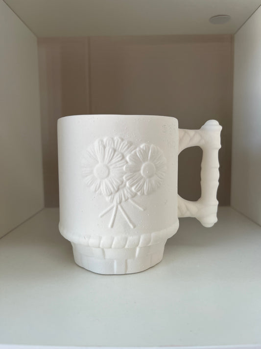Flower Mug Ceramic Bisque
