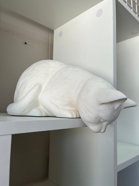 Large Cat Ceramic Bisque