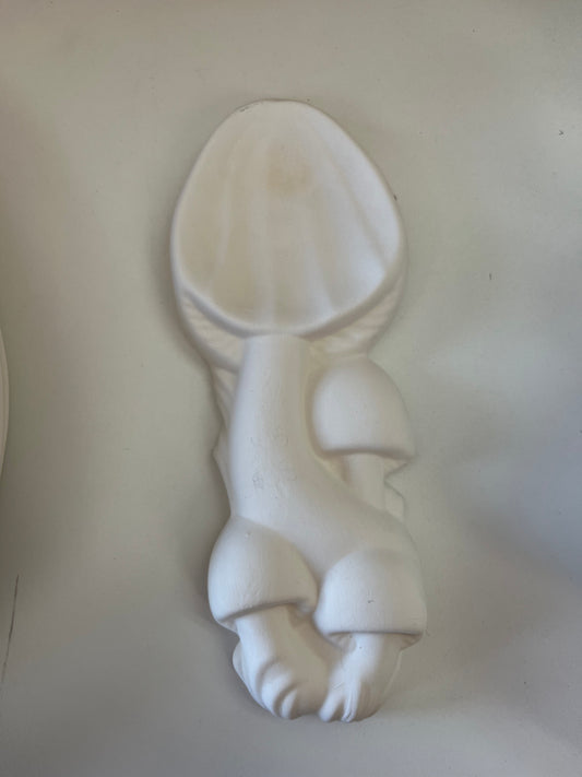 Mushroom Spoon Rest Ceramic Bisque