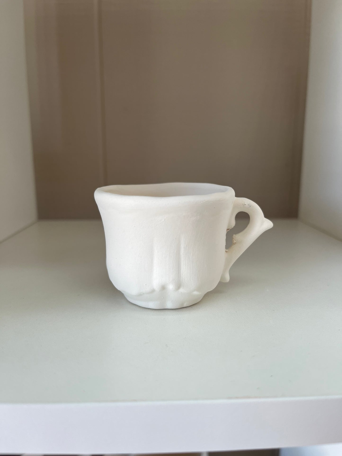 Tiny Teacup Ceramic Bisque