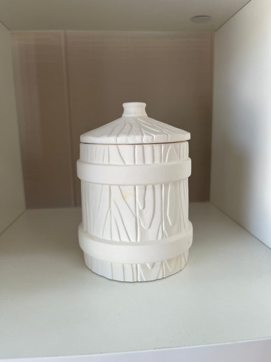 Rustic Sugar Jar Ceramic Bisque